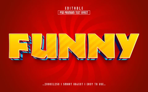 PSD Funny Videogame 3D Text Effect