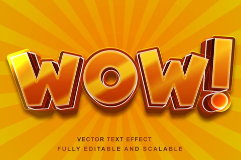 EPS Wow Winning 3D Font Style Effect