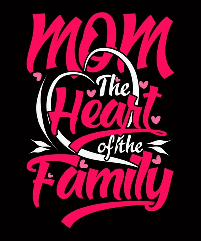 PNG,AI,EPS Mamá, el corazón de la familia