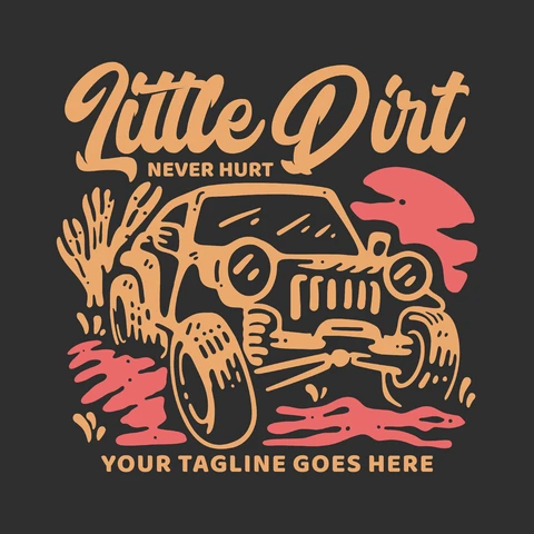 EPS,JPG Camiseta con diseño de vehículo todoterreno de estilo retro