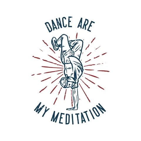 EPS,JPG Vintage Typography with Dance Illustration