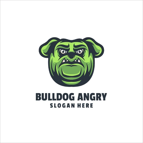 EPS,JPG Mascot Logo Design with Bulldog Character