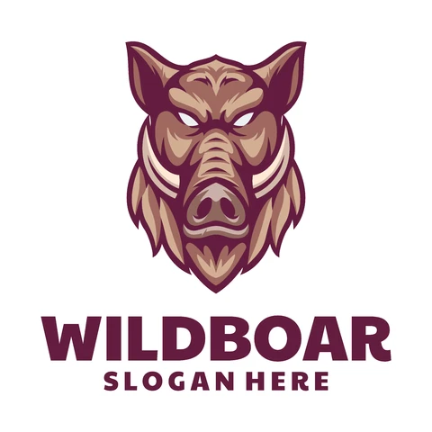 EPS,JPG Vintage Style Wild Boar Logo Design