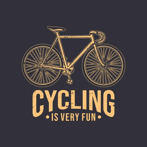 EPS,JPG Vintage Bicycle Illustration with Text