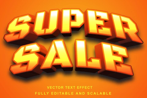EPS Super sale domed 3d font style effect