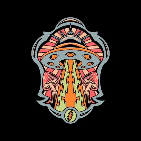 EPS,AI,JPG Trippy Alien Encounter