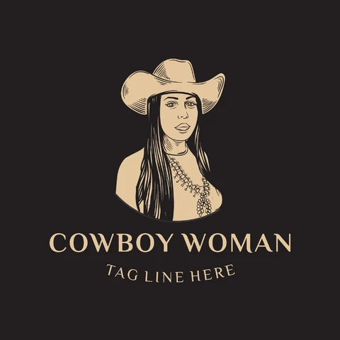EPS,JPG Vintage Western Illustration Logo