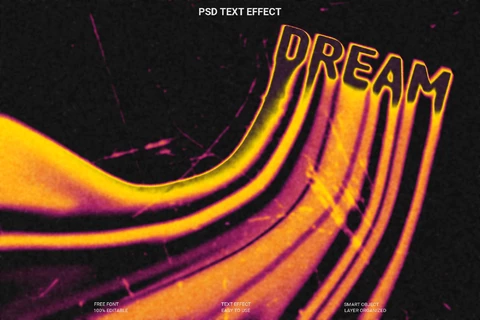 PSD Dream Text Style Effect