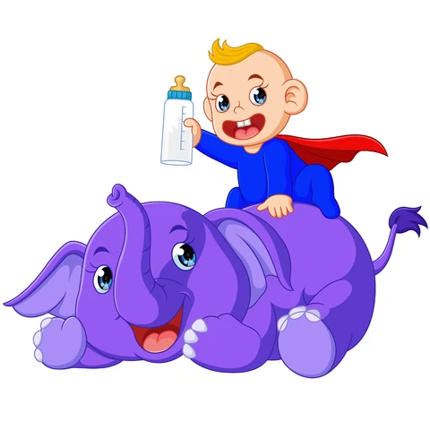 EPS,JPG Colorful Cartoon Style Children Illustration