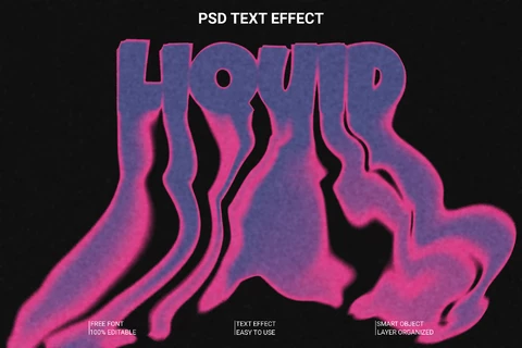 PSD Liquid Dripping Lava Lamp Font Style Effect