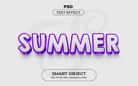 PSD Summer 3D Text Effect