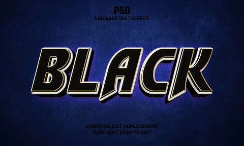 PSD Efecto de texto negro