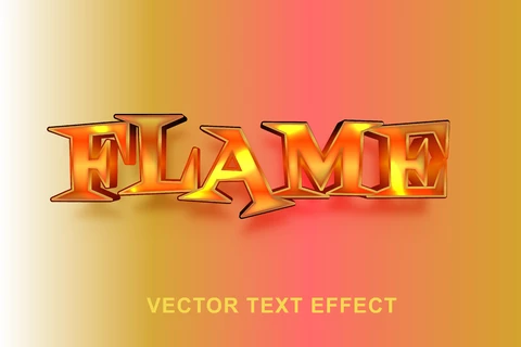 EPS Funny Flame 3D Font Style Effect