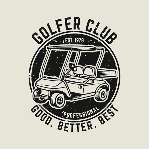 EPS,JPG Vintage Badge for Golfer Club