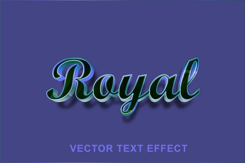 EPS Effetto stile font 3d blu reale