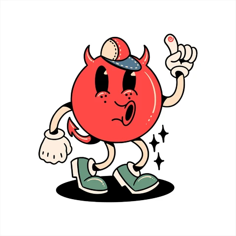 EPS,AI,JPG Personnage de diable amusant