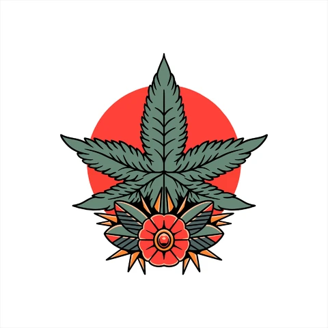 EPS,AI,JPG Vintage Ganja Design