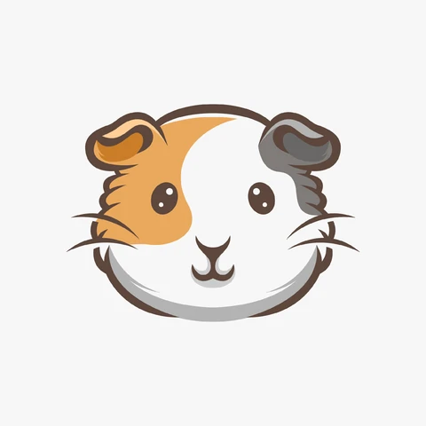 EPS,JPG Cute Cartoon Guinea Pig Illustration
