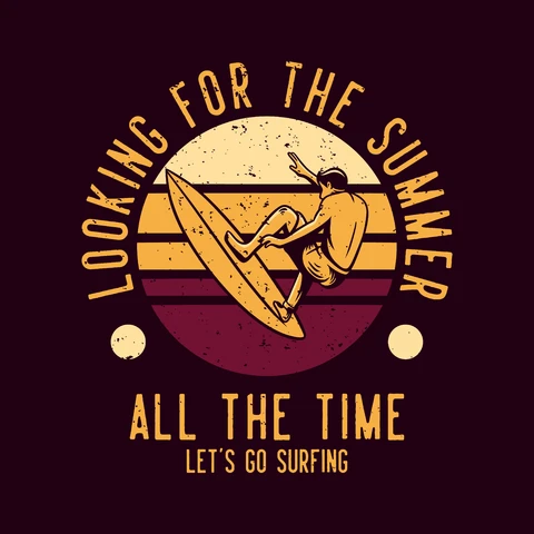 EPS,JPG Retro Surfing Badge Design
