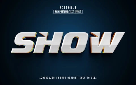 PSD Show Morning News 3D Text Effect