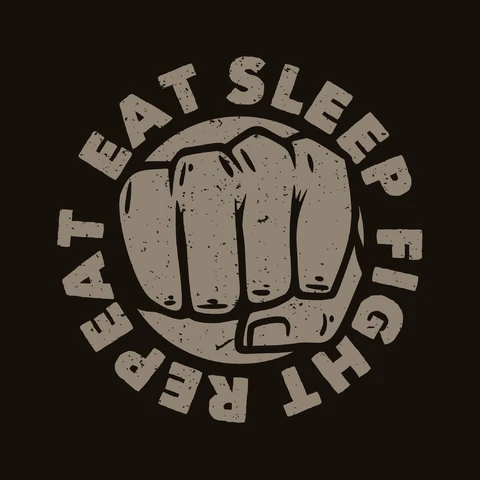 EPS,JPG Motywacyjny projekt fitness w stylu vintage grunge
