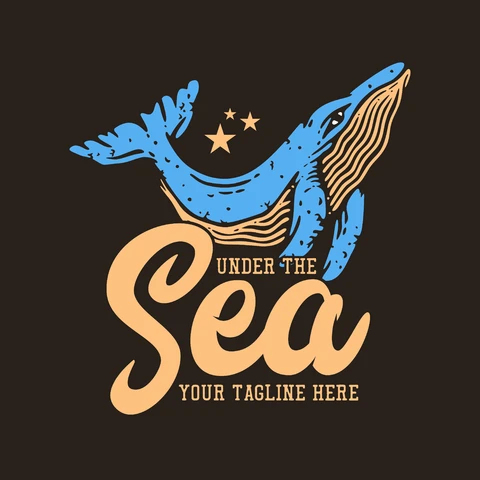 EPS,JPG Vintage Nautical Illustration with Whale