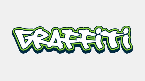 AI,EPS Groene graffiti-teksteffect