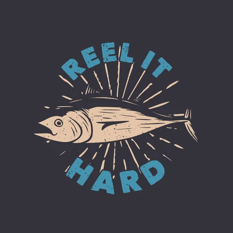 EPS,JPG Vintage Style Fishing T-shirt Design