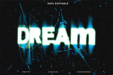 PSD Dream Font Style Text Effect