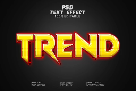 PSD Efecto de estilo de fuente de videojuego retro de moda