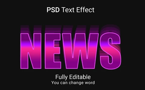 PSD News Font Style Effect