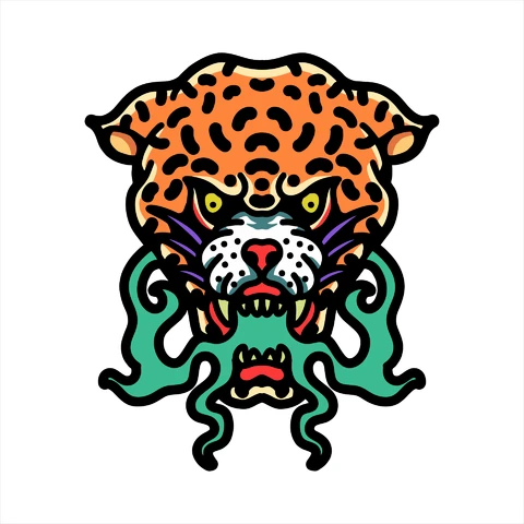 EPS,AI,JPG Leopardo arrabbiato