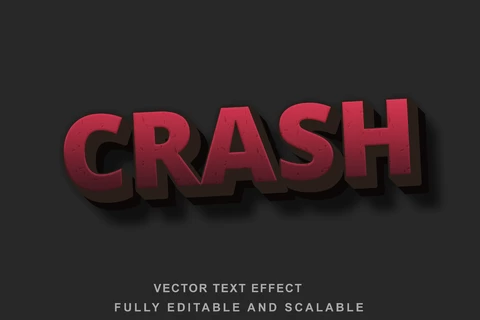EPS Crash news tv font style effect