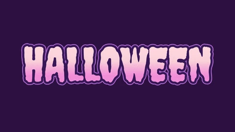 EPS,AI Efecto de texto halloween púrpura