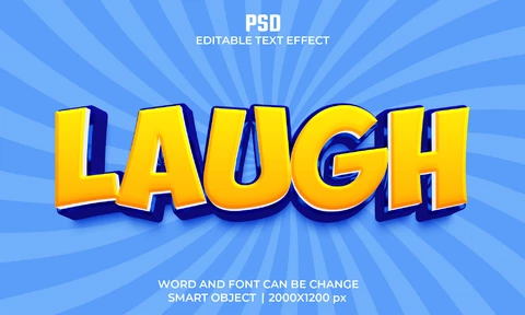 PSD Laugh Text Effect