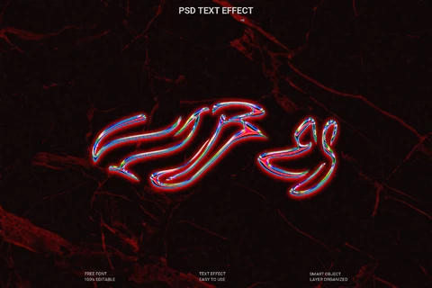 PSD Efecto de texto Vibes