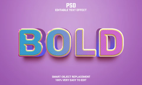 PSD Bold Text Effect