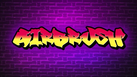EPS,AI Airbrush graffiti tekst