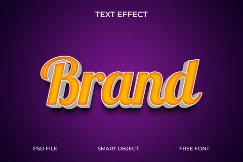 PSD Retro 3D Text Effect with Vibrant Colors