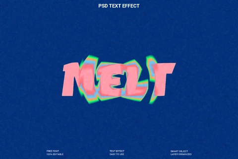 PSD Melt Text Style Effect