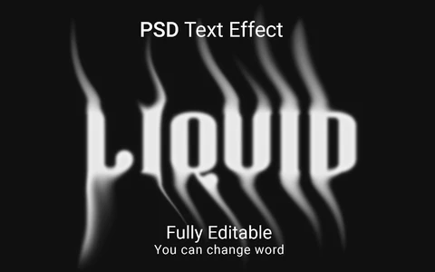 PSD Efeito de estilo de fonte líquida
