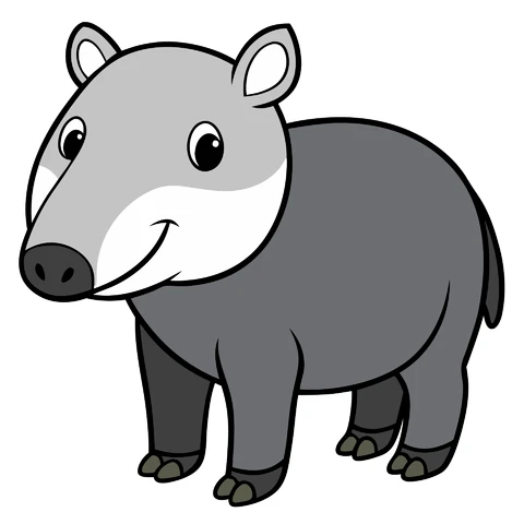 AI,JPG Cartoon Style Cute Animal Illustration