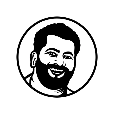 EPS,JPG Circular Line Art Portrait Illustration