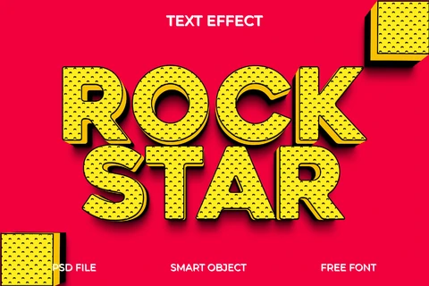PSD Efecto de texto 3d estilo cómic