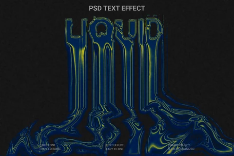 PSD Liquid Text Style Effect