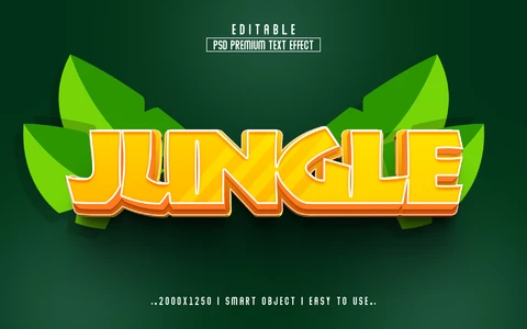 PSD Jungle 3D Text Effect