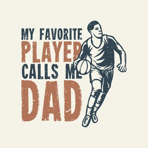 EPS,JPG Desenho de citação de pai de basquete vintage