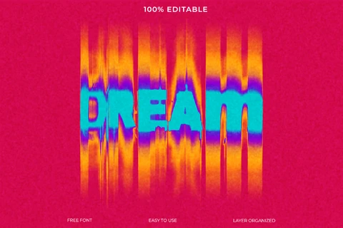 PSD Dream Text Style Effect