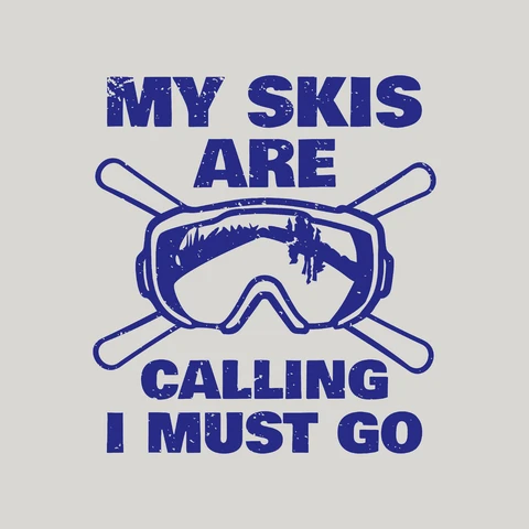 EPS,JPG Distressed Ski Goggles T-Shirt Design