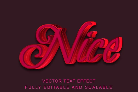 EPS Niza telenovela 3d estilo de fuente efecto